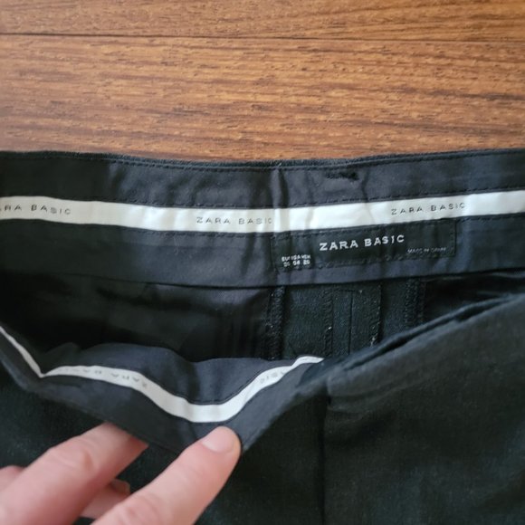 Zara Basics, Dark Gray - Black Dress Pants, Classic, Size 4 - Picture 2 of 2